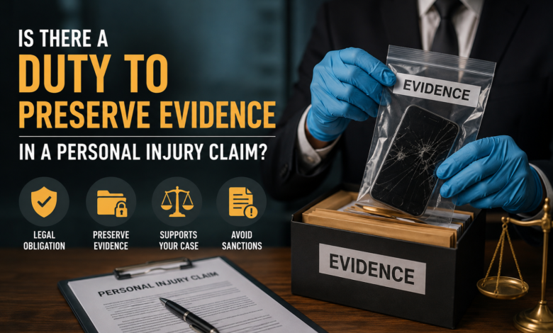 Is There a Duty to Preserve Evidence in a Personal Injury Claim?